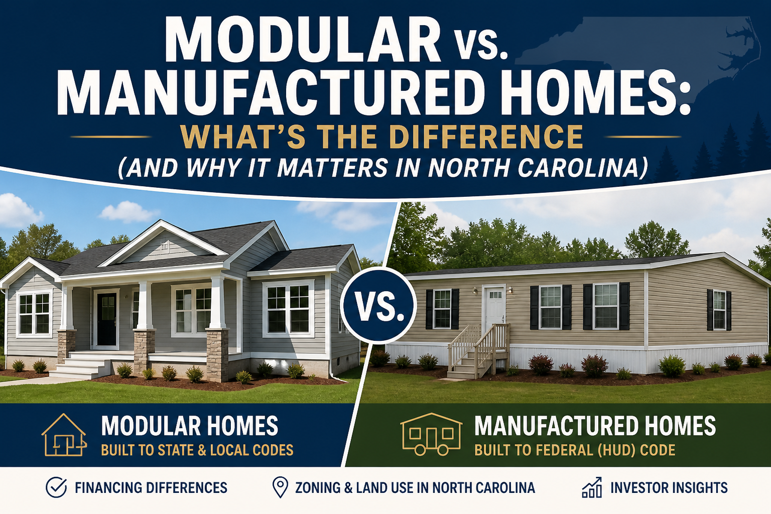 Modular vs. Manufactured Homes: What’s the Difference (and Why It Matters in North Carolina)